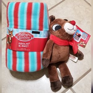 Dan Dee Rudolph The Red Nosed Reindeer Plush & Fleece Blanket Set